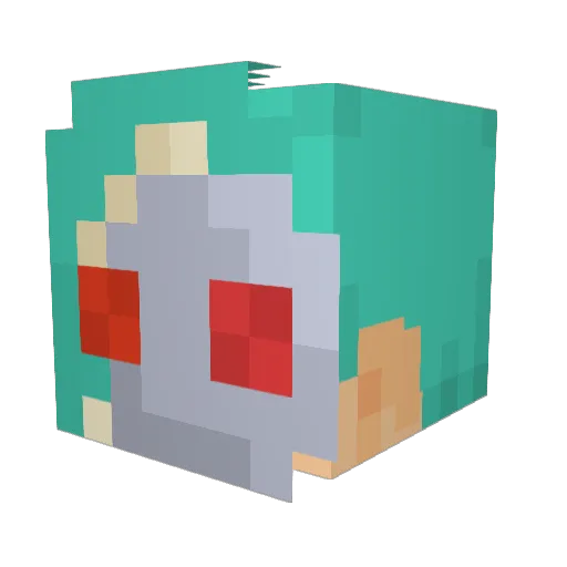 Rukas2121 Minecraft avatar head, 3D render