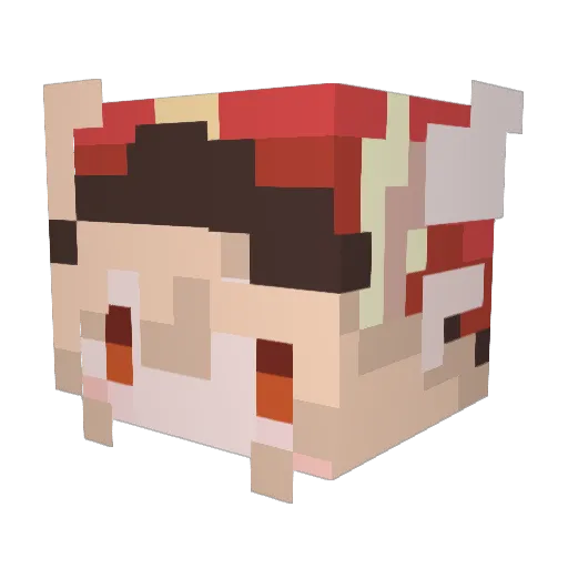 Rukasu_82 Minecraft avatar head, 3D render