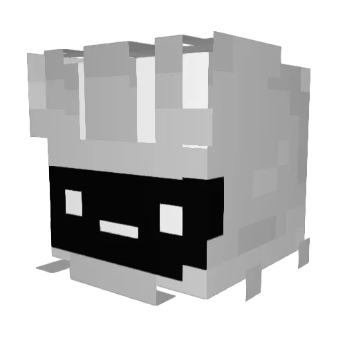 Rukasu_san Minecraft avatar head, 3D render