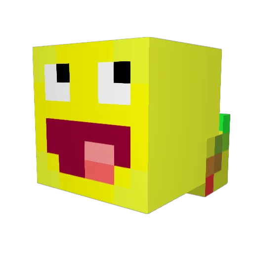 Rukc Minecraft avatar head, 3D render