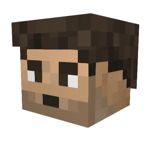 Rukh Minecraft avatar head, 3D render