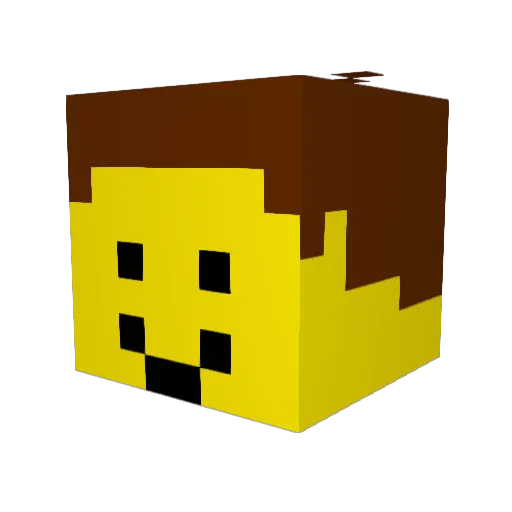 Ruki0411 Minecraft avatar head, 3D render