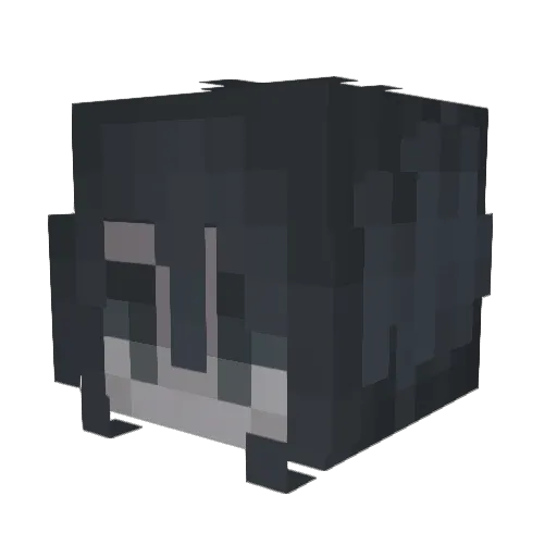 Rukia Minecraft avatar head, 3D render