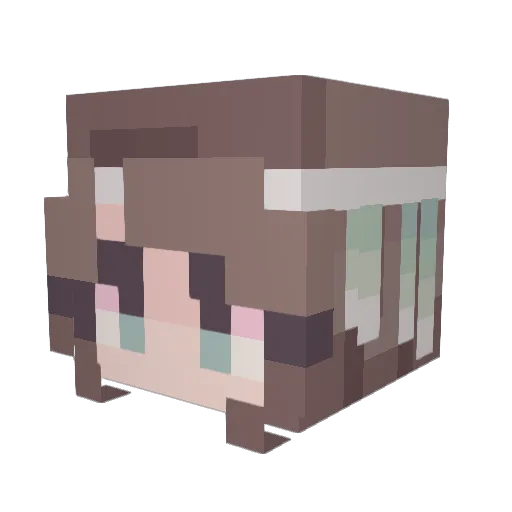 RukiaB Minecraft avatar head, 3D render