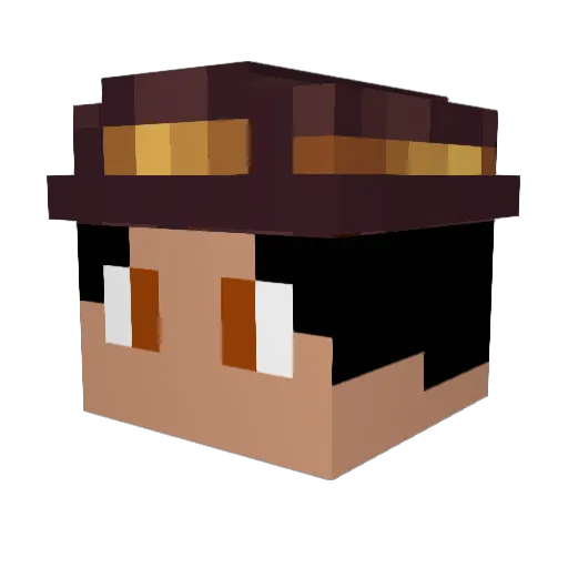 Rukino15 Minecraft avatar head, 3D render