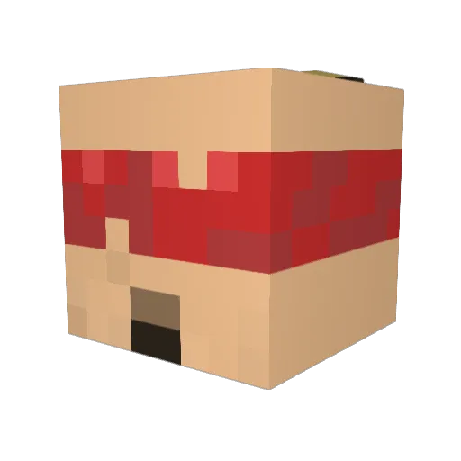 Rukiq Minecraft avatar head, 3D render
