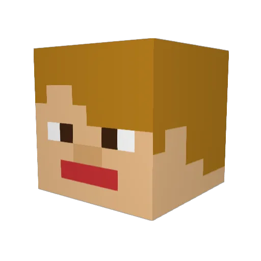 Rukus_The_Gamer Minecraft avatar head, 3D render