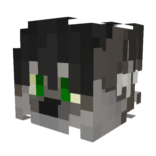 Rule_11 Minecraft avatar head, 3D render