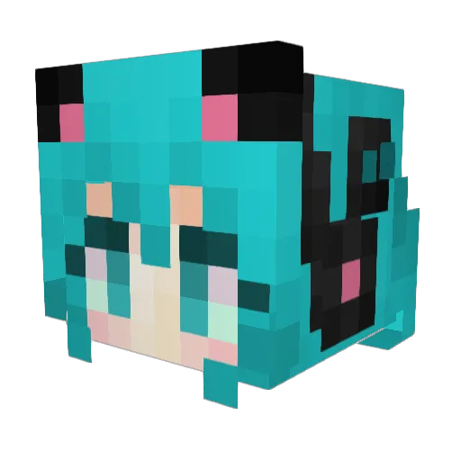 Ruler_Mio Minecraft avatar head, 3D render