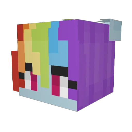 Ruleruler Minecraft avatar head, 3D render
