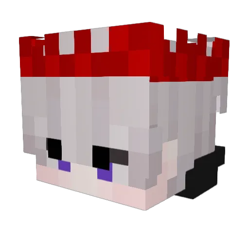 RuletRuna Minecraft avatar head, 3D render
