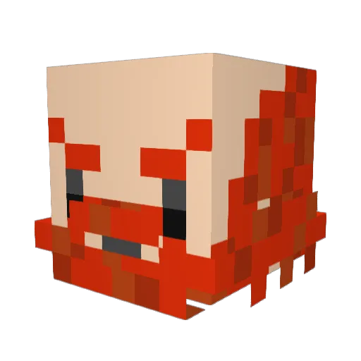 Ruletkacom Minecraft avatar head, 3D render