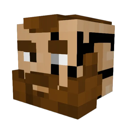 RulezHD Minecraft avatar head, 3D render