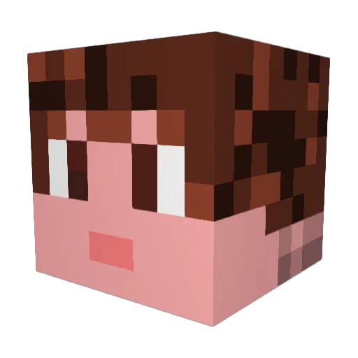 RulgLP Minecraft avatar head, 3D render