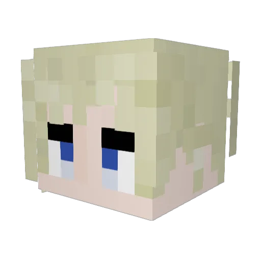 RulishimaP Minecraft avatar head, 3D render