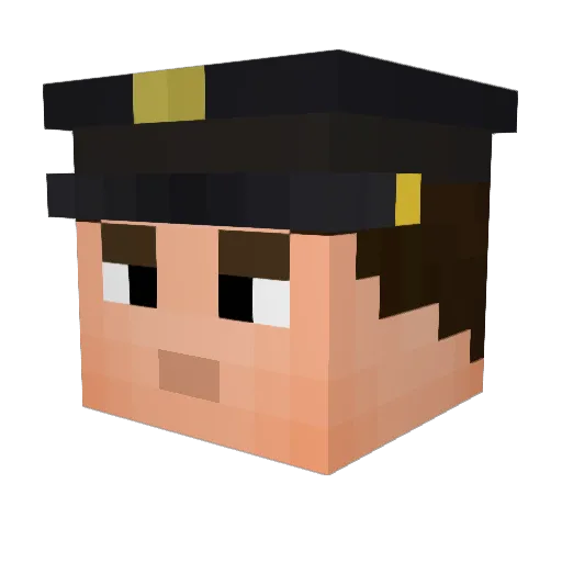 Rullboys Minecraft avatar head, 3D render