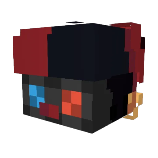 Rulop10 Minecraft avatar head, 3D render
