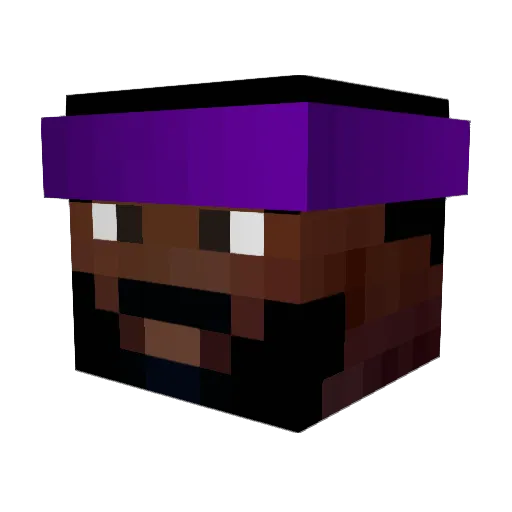Ruls08 Minecraft avatar head, 3D render