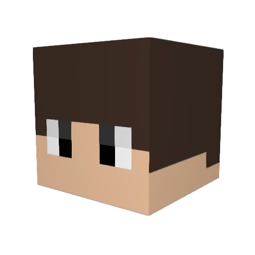 Rulu32 Minecraft avatar head, 3D render