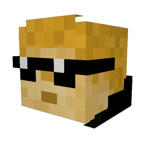 RulyCandle41418 Minecraft avatar head, 3D render