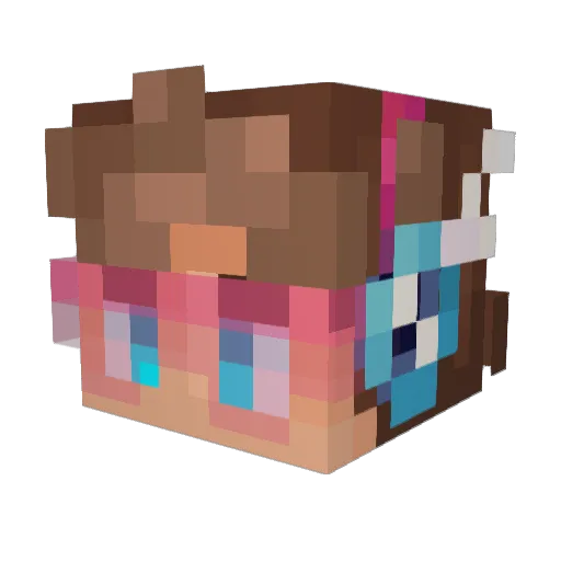 RumBumBej Minecraft avatar head, 3D render