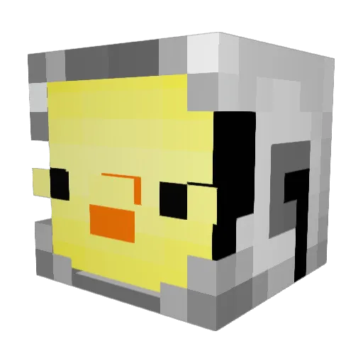 Rum_and Minecraft avatar head, 3D render