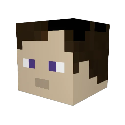 Rumas19 Minecraft avatar head, 3D render