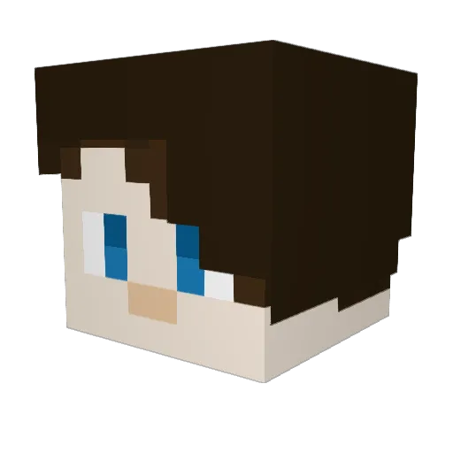 Rumassassin Minecraft avatar head, 3D render