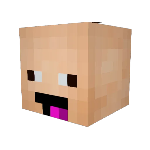Rumblest Minecraft avatar head, 3D render