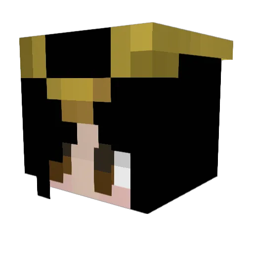 Rumblestocking Minecraft avatar head, 3D render