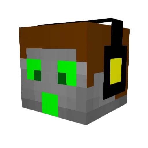 Rumenix Minecraft avatar head, 3D render