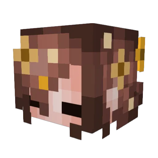 RumiHikari Minecraft avatar head, 3D render