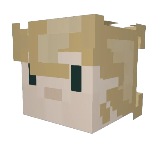 Rumixz Minecraft avatar head, 3D render