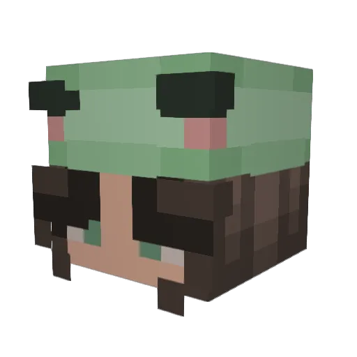 Rumli Minecraft avatar head, 3D render