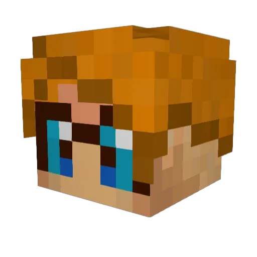 Rummibear Minecraft avatar head, 3D render