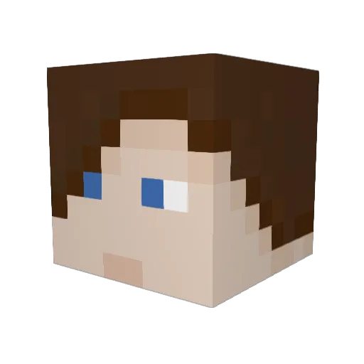 Rumpapa Minecraft avatar head, 3D render