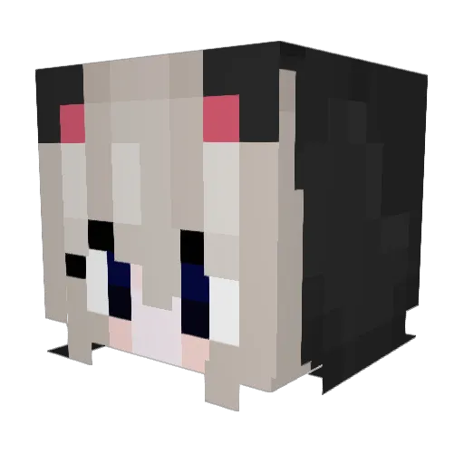 Rumpelana Minecraft avatar head, 3D render