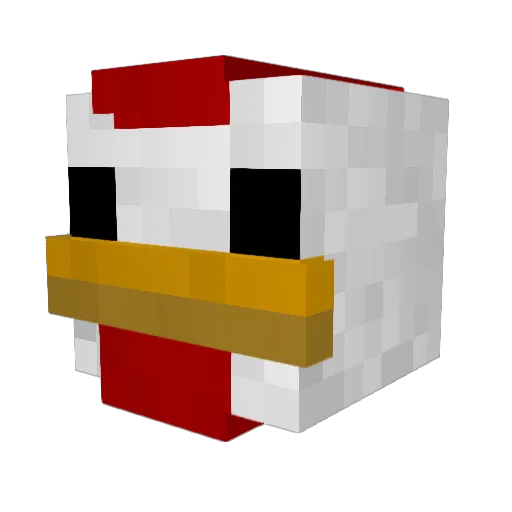 Rumvong Minecraft avatar head, 3D render