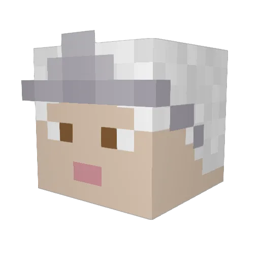 Rumwda Minecraft avatar head, 3D render