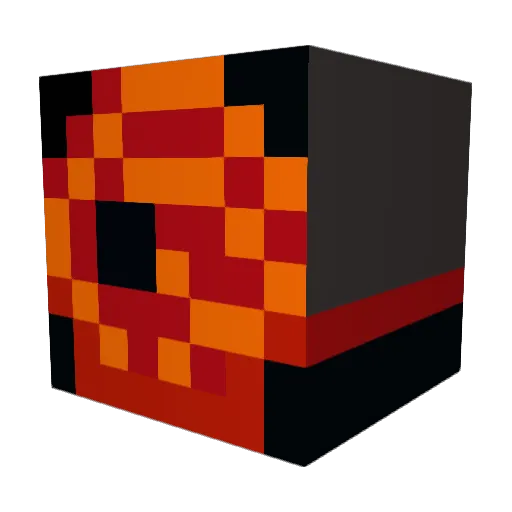 Rumworldd Minecraft avatar head, 3D render