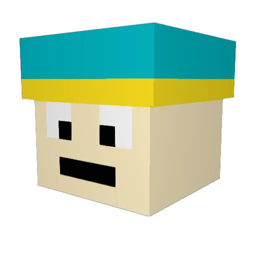 Rumy454 Minecraft avatar head, 3D render