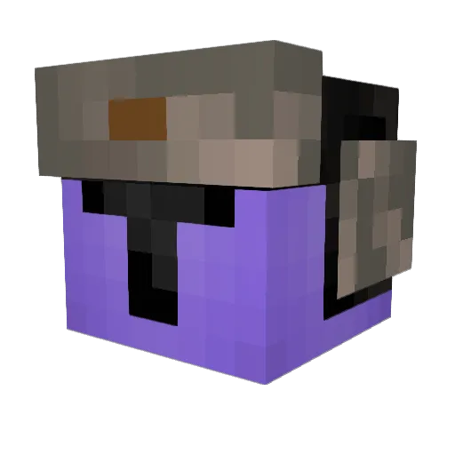 Rumy_ Minecraft avatar head, 3D render