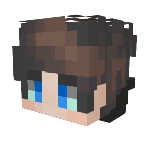 Run2Win Minecraft avatar head, 3D render