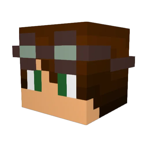 Run4Gun Minecraft avatar head, 3D render