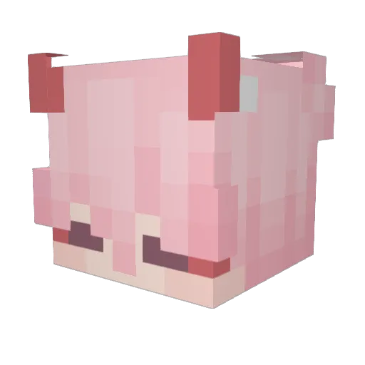RunAndBow Minecraft avatar head, 3D render