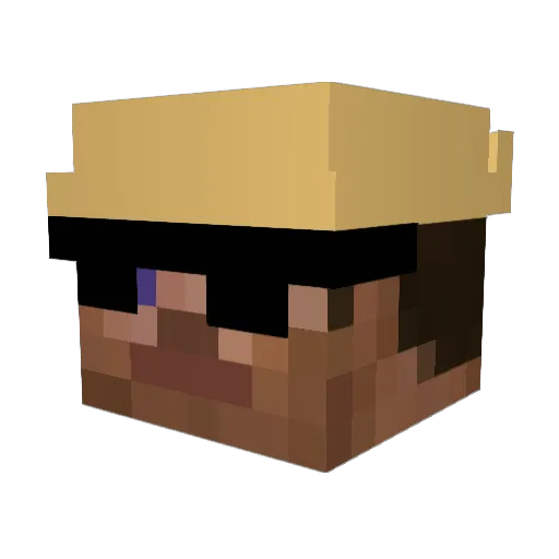 RunAndFly_ Minecraft avatar head, 3D render