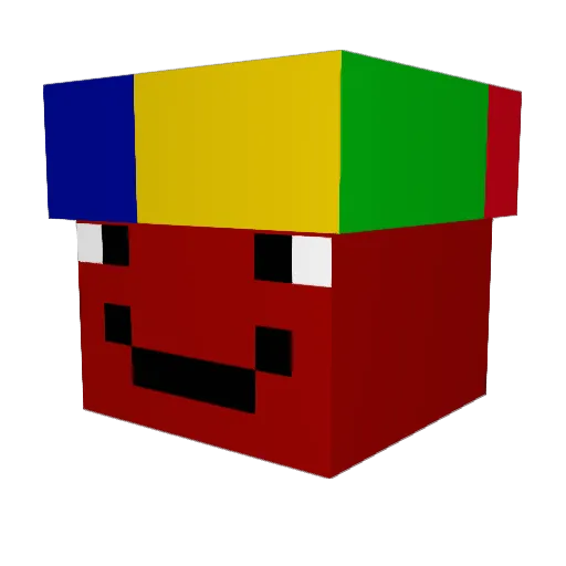 RunCrumbs Minecraft avatar head, 3D render