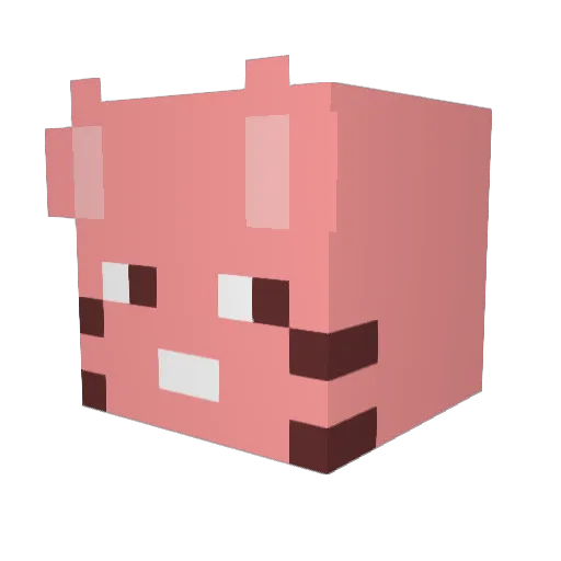 RunaCats Minecraft avatar head, 3D render