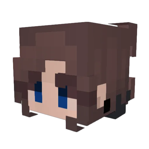 RunaKeeps Minecraft avatar head, 3D render