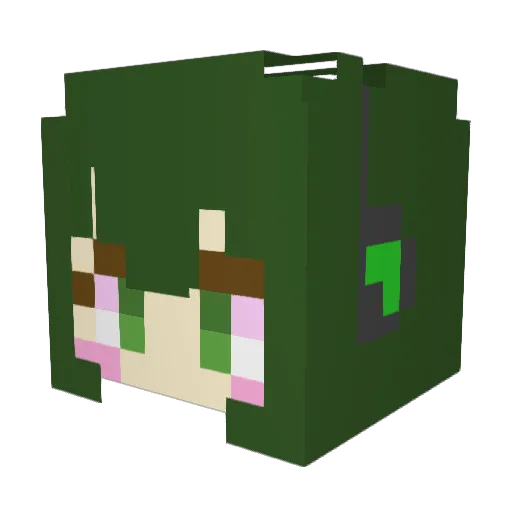 RunaToshi Minecraft avatar head, 3D render